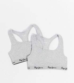  PEPE JEANS SPORT-BH 2PACK GRAU XS 1VAF