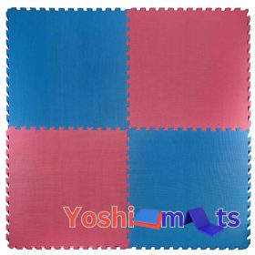  YOSHIMAT SPARK Puzzlematte 1m2 x 1m2 x 4 cm blau und rot