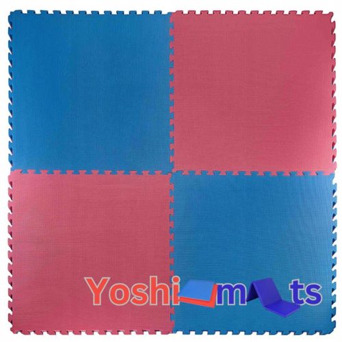  YOSHIMAT SPARK Puzzlematte 1m2 x 1m2 x 4 cm blau und rot