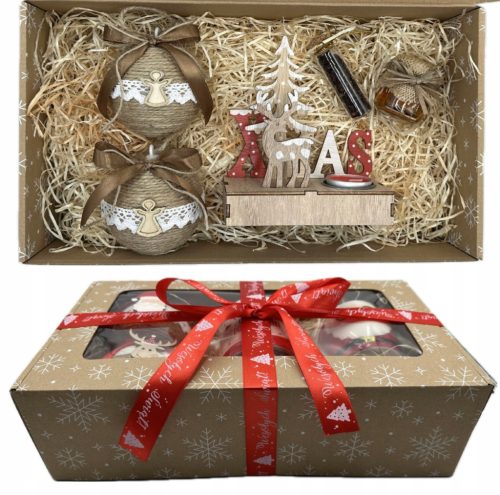  Weihnachtsgeschenkkorb mit Tasse, Kaffee und Süßigkeiten