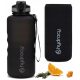  Gym Bottle Wasserbehälter für Sportler HYDRACY 2L SCHWARZ