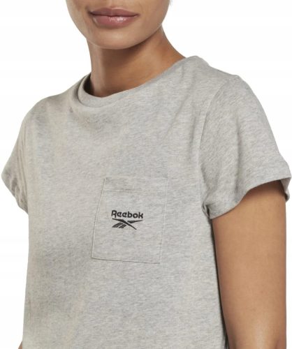 Reebok Damen-Sport-T-Shirt, kurzärmlig, grau, rS