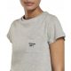  Reebok Damen-Sport-T-Shirt, kurzärmlig, grau, rS