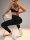  SPORTLEGGINGS MIT HOHEM BUND, SCHWARZ SHEIN S 36