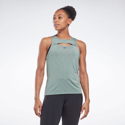  Damen-Sport-T-Shirt, Fitnessstudio, Fitness, Laufen, Reebok Khaki, Größe 2XS