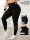  GERIPPTE SPORTLEGGINGS MIT HOHER TAILLE SCHWARZ SHEIN XL 42