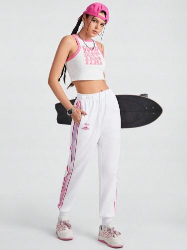  KONISCHE HOSE FÜR DAMEN SPORTTRAINING REGULAR FIT WEISS SHEIN XL 42