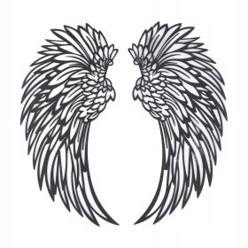  Flügel Wandskulptur Kunst Metall ausgehöhlt