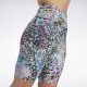  REEBOK Damen-Sport-Leggings mit R. S-Print, farbenfroh, kurz