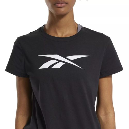  Reebok grafisches Damen-T-Shirt, schwarz, Größe 1X