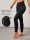  SPORTLEGGINGS MIT AUSGESCHNITTENER TAILLE, SCHWARZ GLOWMODE L 40