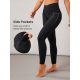  SPORTLEGGINGS MIT AUSGESCHNITTENER TAILLE, SCHWARZ GLOWMODE L 40