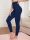  KURZE SPORTLEGGINGS MIT HOHEM TAILLENSCHRIFT, NAVY SHEIN S 36