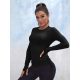  GERIPPTES SPORT-T-SHIRT, SCHWARZ SHEIN M 38