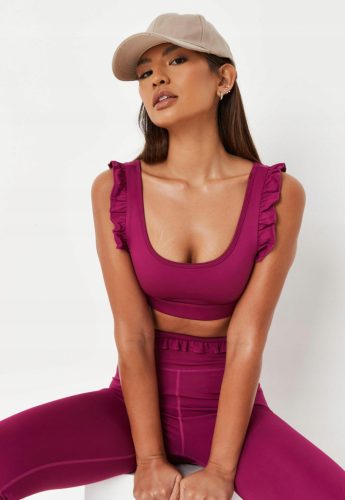  ZZ89 SPORTTOP FUCHSIA MIT Rüschen MISSGUIDED 40