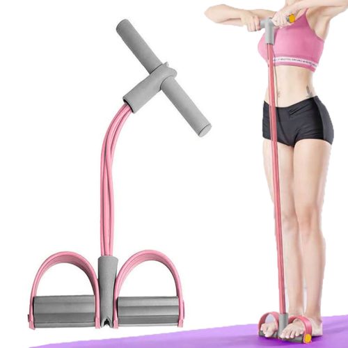  KLASSISCHES WIDERSTANDSGERÄT MIT GUMMI-EXPANDER ZUM TRAINIEREN DER BAUCH-BEINE-MUSKELN