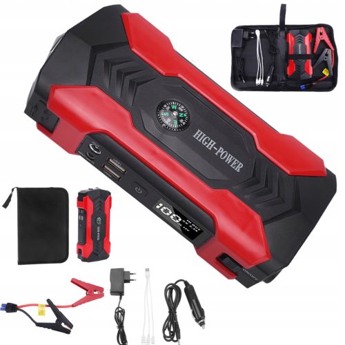  POWER BANK JUMP STARTER CAR START 12V LCD DISPLAY 28000MAH
