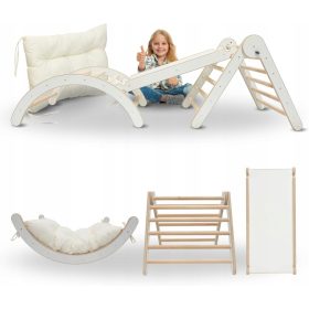  MAMOI Kletterset 4 in 1. Wippe + Rutsche + Dreieck + Kissen