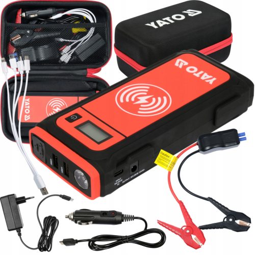  YATO STARTGERÄT POWER BANK 16000mAh LCD MIT INDUKTIVER LADUNG
