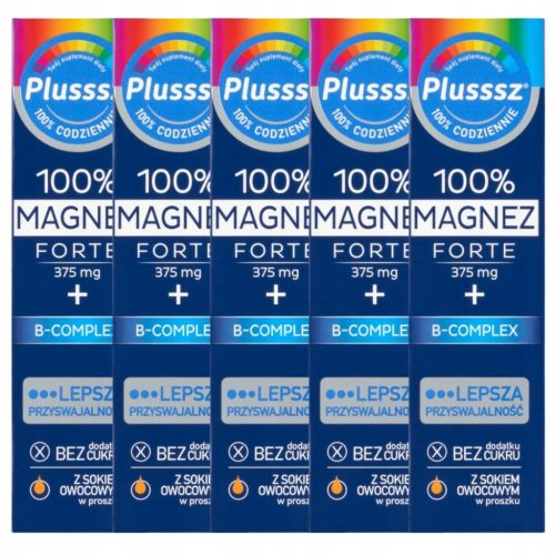 Plusssz 100% Magnesium Forte + B-Komplex - Brausetabletten mit Q10 für Nerven & Energie