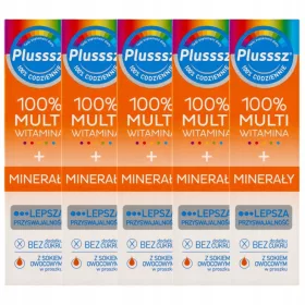   Plusssz 100% Multiwitamina + Mineralien: Brausetabletten mit Mango-Orangen Geschmack