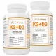 Vitamin K2 MK-7 aus NATTO + D3 4000IU für bessere Immunität und gesunde Knochen