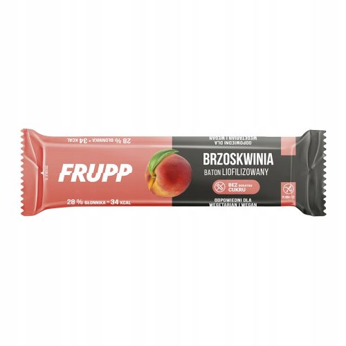 Frupp Gefriergetrockneter Pfirsichriegel Glutenfrei 10 g, 25er Pack