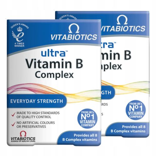 Ultra Vitamin B-Komplex von Vitabiotics – Nahrungsergänzung mit Vitamin B1, B2, B3, B6, B12, 120 Stück