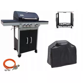    ALABAMA DEKRAFT GASGRILL 3+1 BRENNER GUSSEISENGRILL + REDUZIERDECKEL