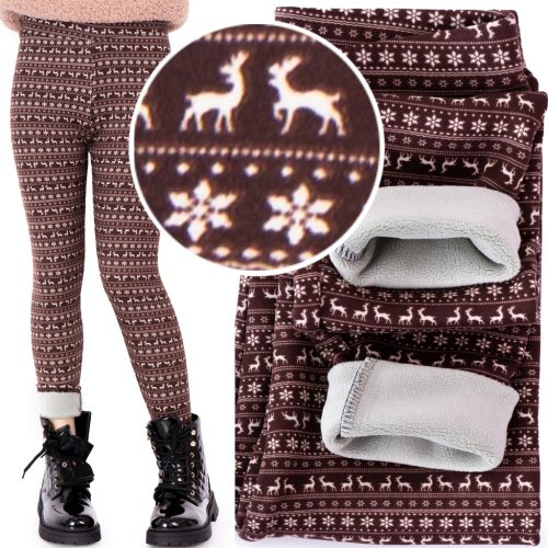  Isolierte Leggings NUDE RIBBED Kinder-Leggings für Mädchen POLAR