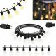  Lichtergirlande 10 m schwarz FÜR GARTEN 1000 CM Gartenlampen