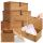 Dreiteiliges Set aus Geflochtenen Aufbewahrungsboxen mit Deckel aus Seegras in Naturorange