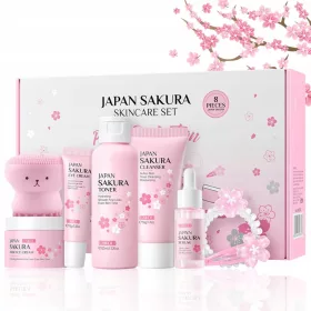    Sakura Skincare Set Facial Kit – Hautpflege-Geschenkset für Mädchen/Damen,