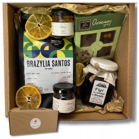    Weihnachtskorb-Set Weihnachtsgeschenkbox Kaffee Schokolade Honig 7in1