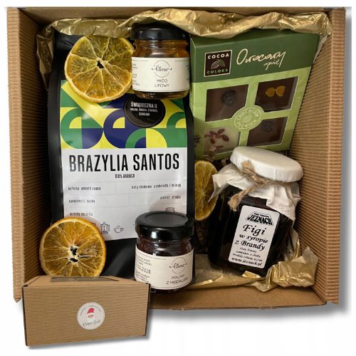  Weihnachtskorb-Set Weihnachtsgeschenkbox Kaffee Schokolade Honig 7in1