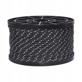  Durchmesser 3 mm, Länge 50 m Nylon-Zeltseil, schwarz
