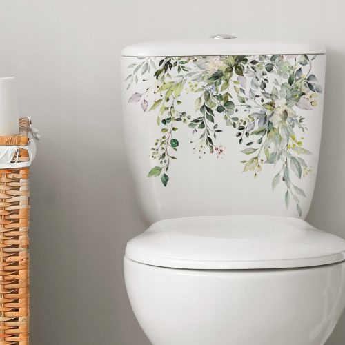  Grüne Pflanzenblätter Wandaufkleber Badezimmer Toilette