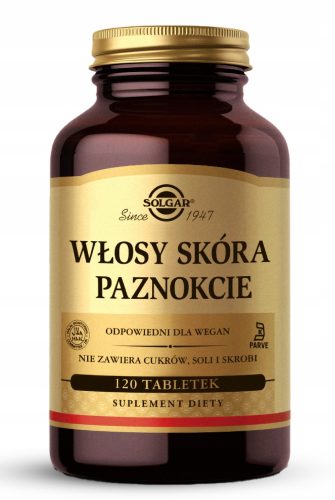 Solgar Haut Haare Nägel - Nahrungsergänzungsmittel mit 120 Tabletten