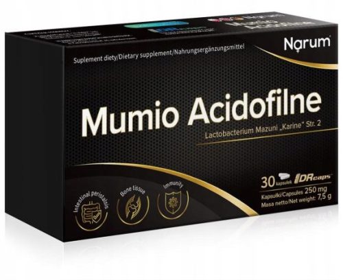 NARUM Mumio Acidophil 250 mg - Probiotischer Komplex mit Liofilizierten Bakterienkulturen, 30 Kapseln