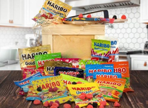  Geschenkbox mit Haribo-Box WEIHNACHTEN für SANTA-Geschenk KRÄHENBOGEN-Kinder