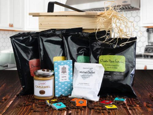  Geschenkbox mit Kaffee- und Pralinenschachtel WEIHNACHTEN zum Nikolaus Geschenk CROWD