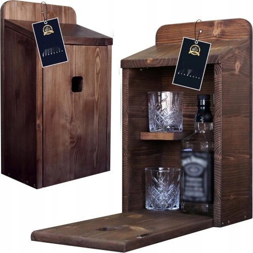  Premium-Vogelhaus + 2 Gläser Whisky, Geschenk für Männer