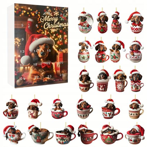  Dackel in einer Blindbox Weihnachtsmann