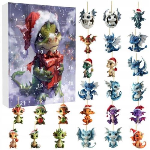  24 Stück Weihnachts-Dinosaurier-Countdown-Kalender für 2024