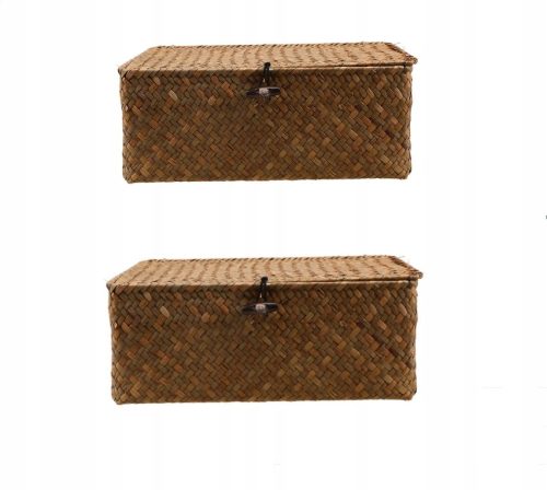  2 Stück Weidenkörbe Box mit Deckel