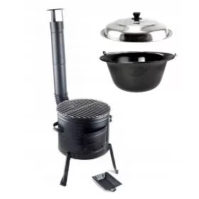  FELDKÜCHE fi 36 + KESSEL schwarz 14 L + Deckel + Grillrost