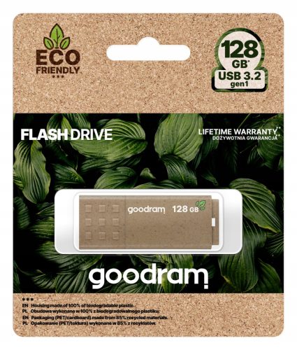  GOODRAM Umweltfreundlicher Pendrive 128 GB USB 3.0 braun