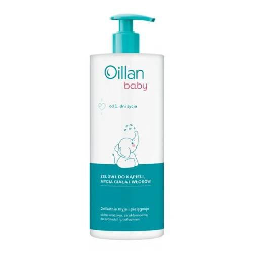  Oillan Baby Gel 3in1 zum Baden, Waschen von Körper und Haaren 750 ml