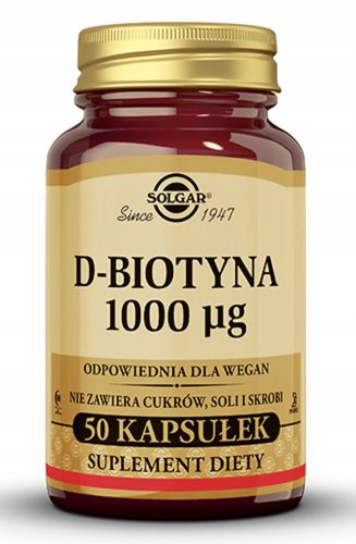 Solgar D-Biotin 1000 mcg für Haut und Haar, 50 Kapseln