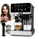 Yoer Kaffeemaschine mit Druckfunktion + LED 20bar 1350W Automatik + Thermoblock